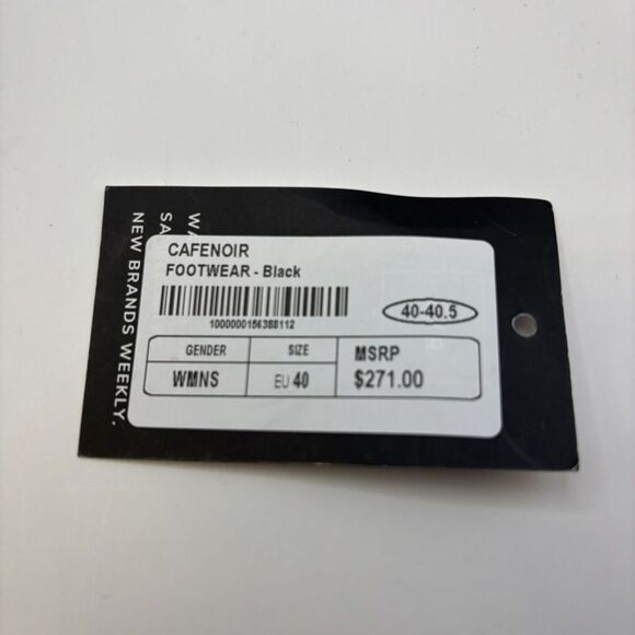 CAFENOIR Women Black Leather Ankle Boots EUR 40 UK 6.5 US 9 $270 MSRP - Picture 9 of 10